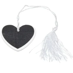 Porte nom ardoise coeur blanc x6-Gifi Best