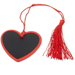 Porte nom ardoise coeur rouge x6-Gifi Discount