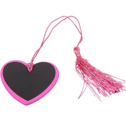 Porte nom ardoise coeur rose fuchsia x6-Gifi Discount