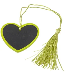 Porte nom ardoise coeur vert anis x6-Gifi Best