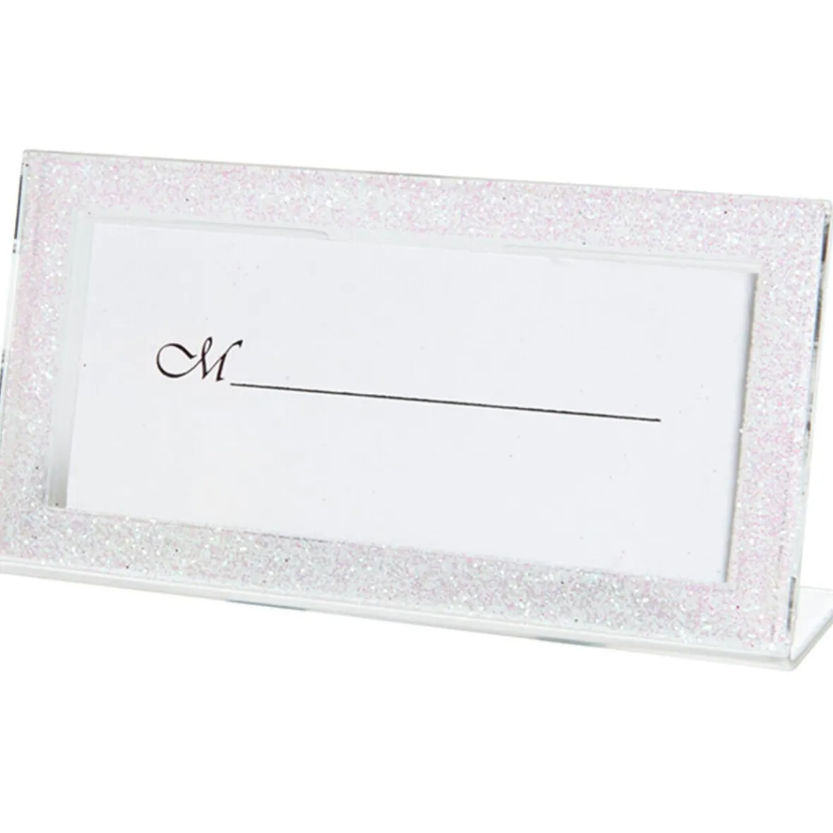 Porte nom cadre blanc pailleté-Gifi