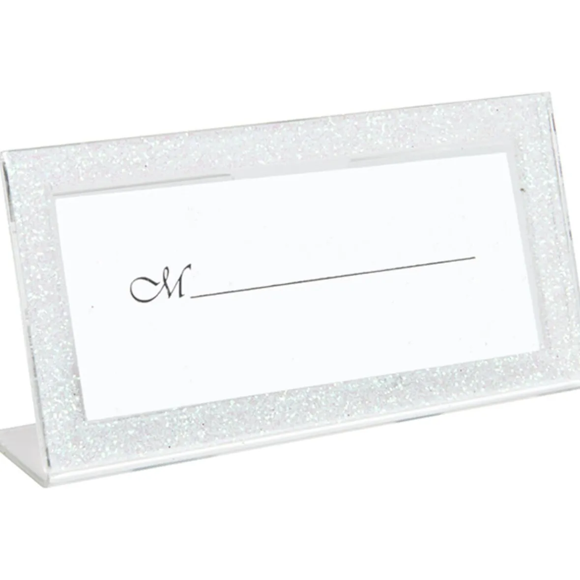 Porte nom cadre blanc pailleté-Gifi