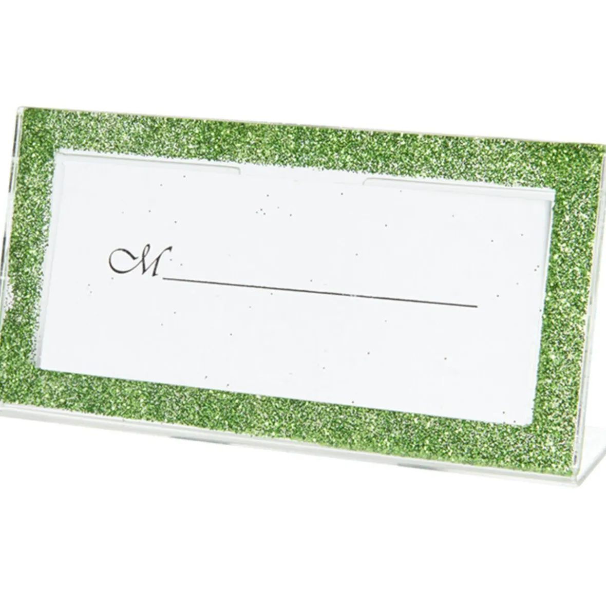 Porte nom cadre vert anis pailleté-Gifi