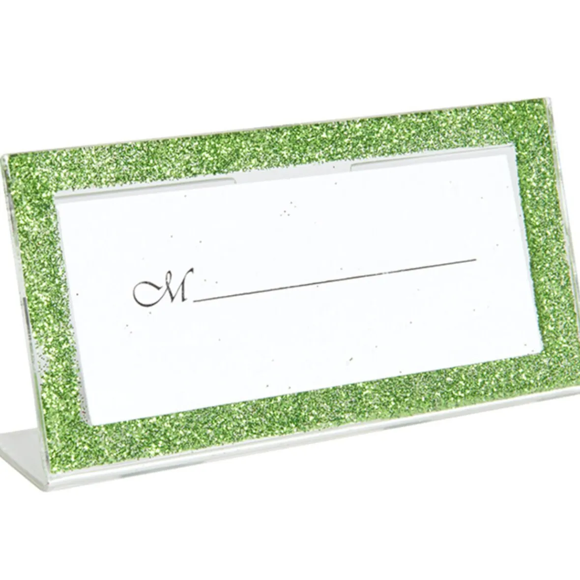 Porte nom cadre vert anis pailleté-Gifi