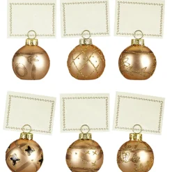 Porte nom doré x6-Gifi Discount