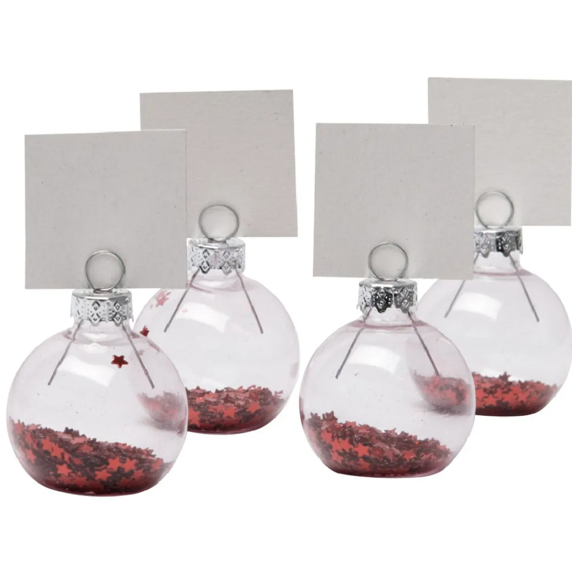 Porte nom en forme de boule de Noël x4-Gifi Sale