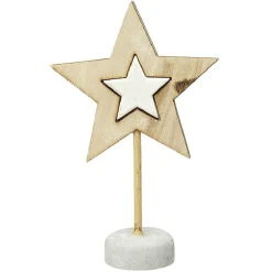 Porte nom en pin forme sapin ou étoile-Gifi Best