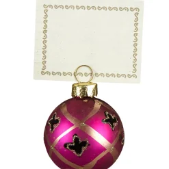 Porte nom rose fuchsia doré x6-Gifi