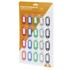 Porte-étiquette 5 couleurs x20-Gifi Sale