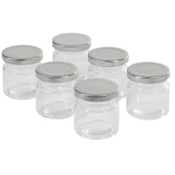 Pot à dragées en verre avec bouchon métal x6-Gifi Sale