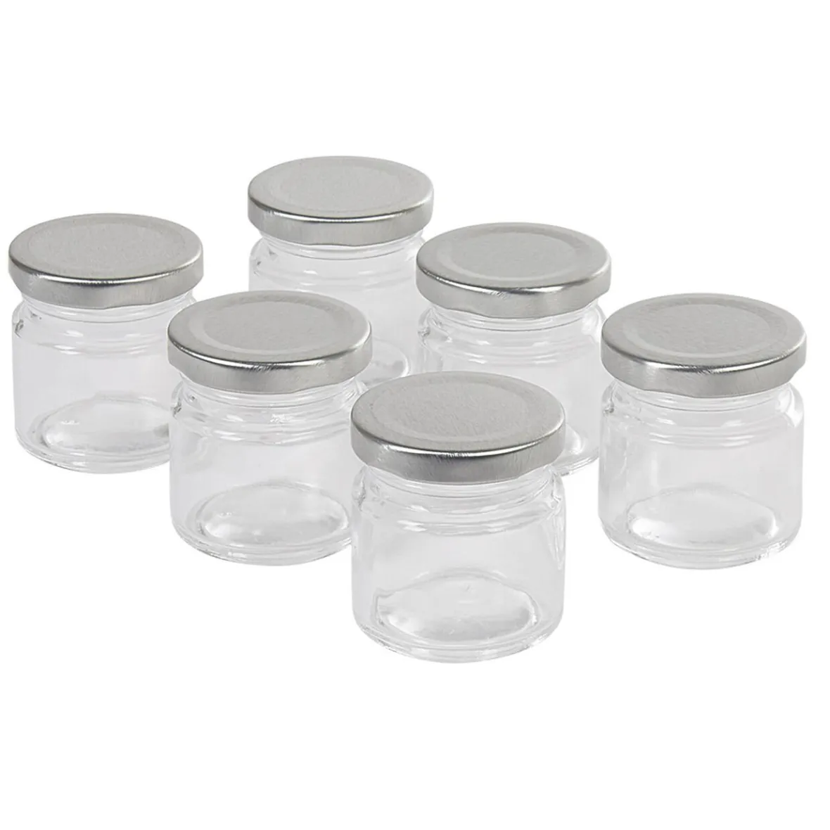 Pot à dragées en verre avec bouchon métal x6-Gifi Sale