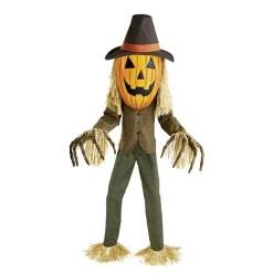 Épouvantail géant tête citrouille animé et sonore H182cm-Gifi Clearance