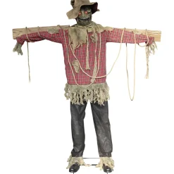 Épouvantail XXL animé Halloween lumineux et sonore L173xl40xH200cm-Gifi Outlet
