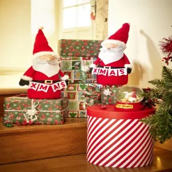 Père noël à poser en feutrine Ø14xH40cm-Gifi Clearance