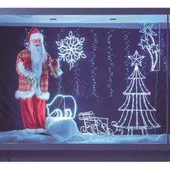 Père Noël animé musical H180 cm intérieur-Gifi Sale