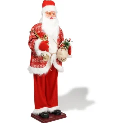 Père Noël animé musical H180 cm intérieur-Gifi Sale