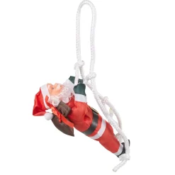 Père Noël grimpeur sur échelle h. 20 cm-Gifi Online