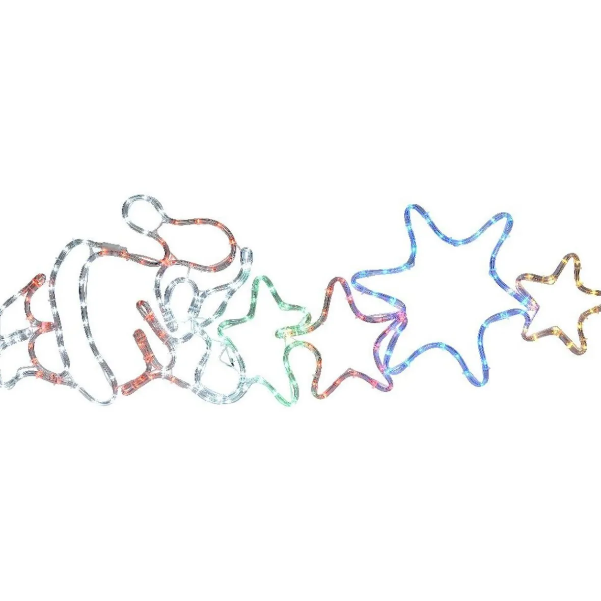 Père Noël lumineux multicolore fixe-Gifi Online