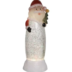 Père Noël lumineux pailleté H. 26 cm-Gifi Hot
