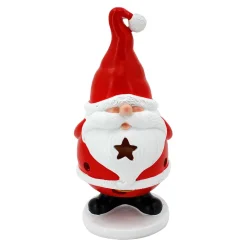 Père Noël lumineux solaire LED blanc chaud H31cm-Gifi Outlet