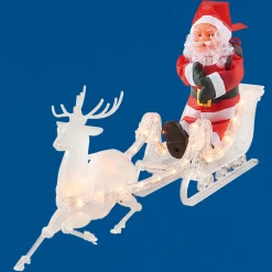Père Noël sur traineau lumineux 43 cm-Gifi Online
