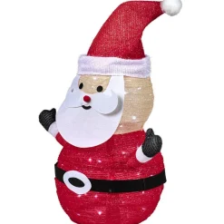 Père-Noël lumineux à poser pliable H70cm 40 LED blanc froid-Gifi New