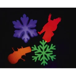 Projecteur de Noël LED animé flocons personnages multicolores-Gifi Outlet