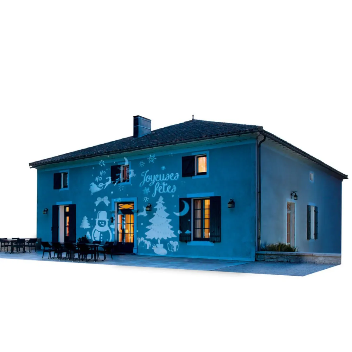 Projecteur extérieur LED solaire Noël motifs animés-Gifi Clearance