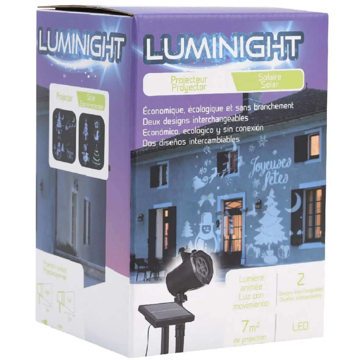 Projecteur extérieur LED solaire Noël motifs animés-Gifi Clearance