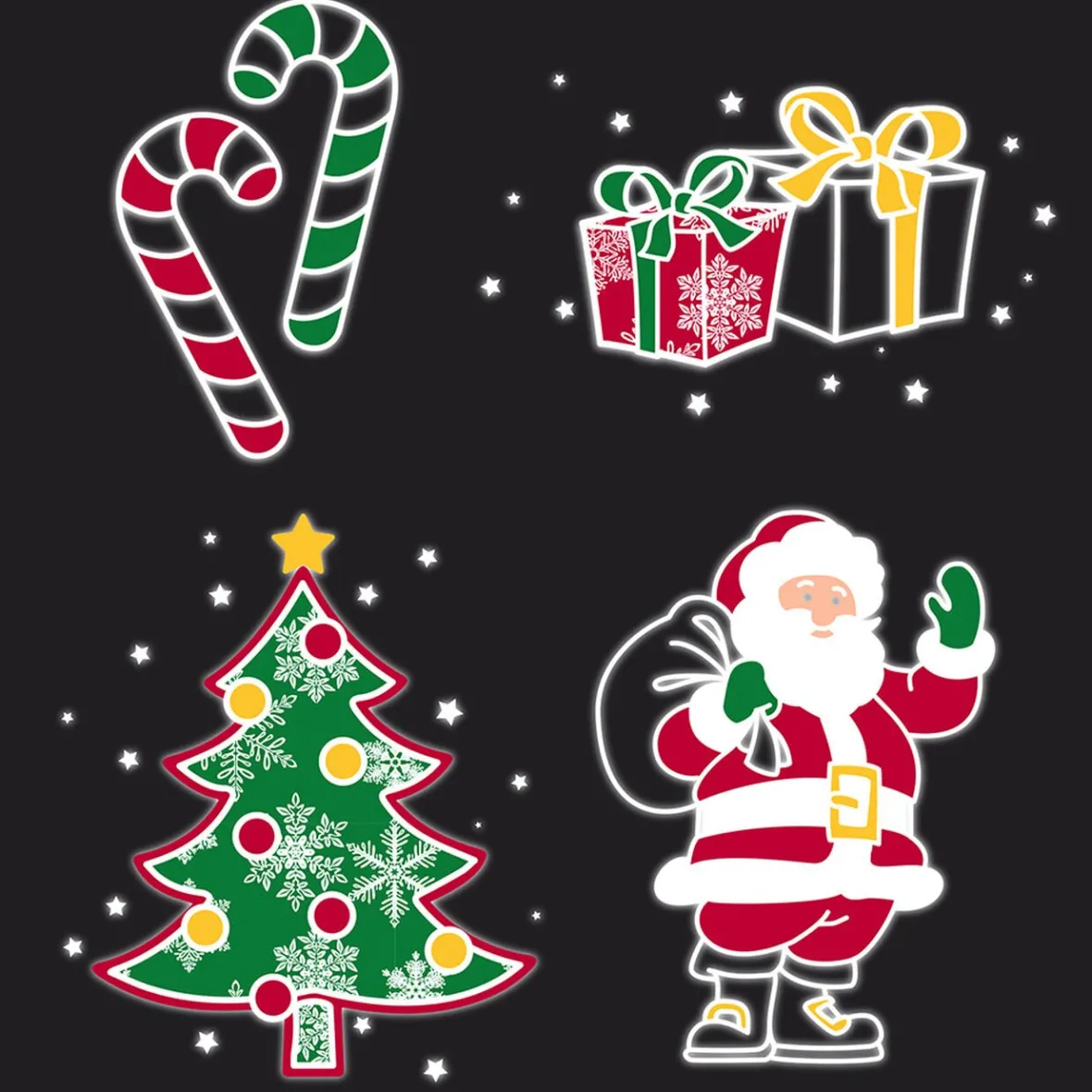 Projecteur intérieur LED Noël 4 motifs animés-Gifi Best