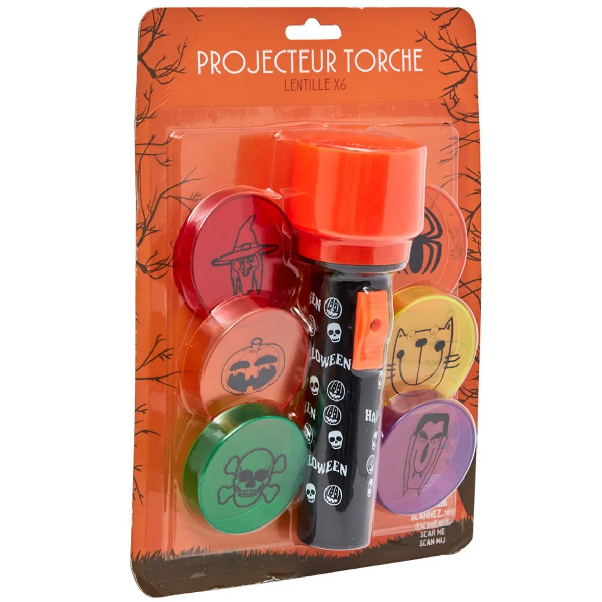 Projecteur lampe torche 6 lentilles Halloween-Gifi New