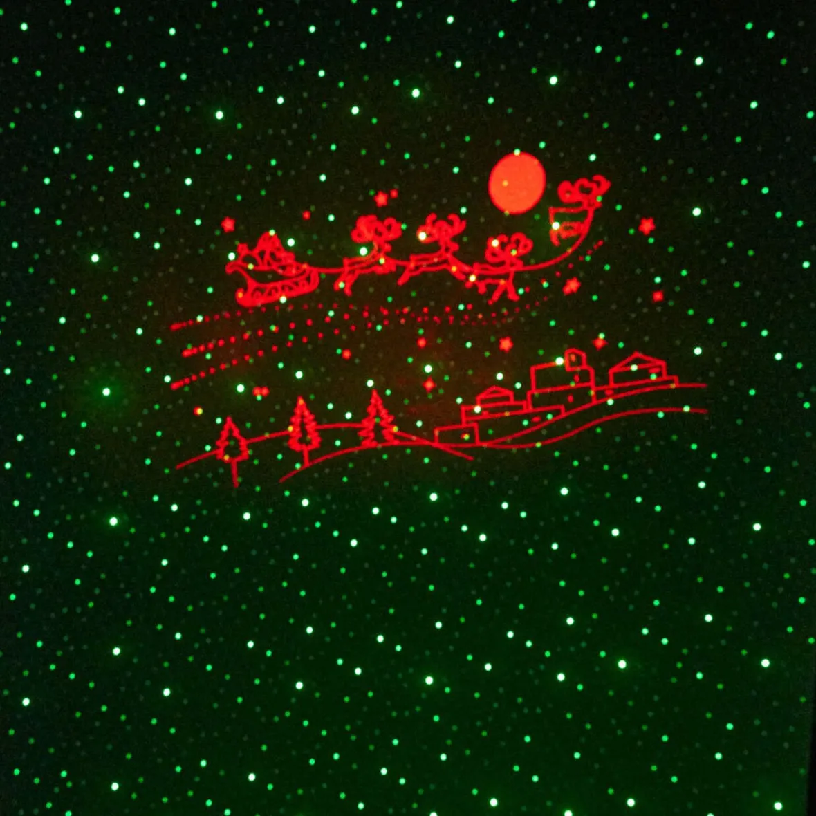 Projecteur laser animé motifs rennes et paysage extérieur-Gifi Hot