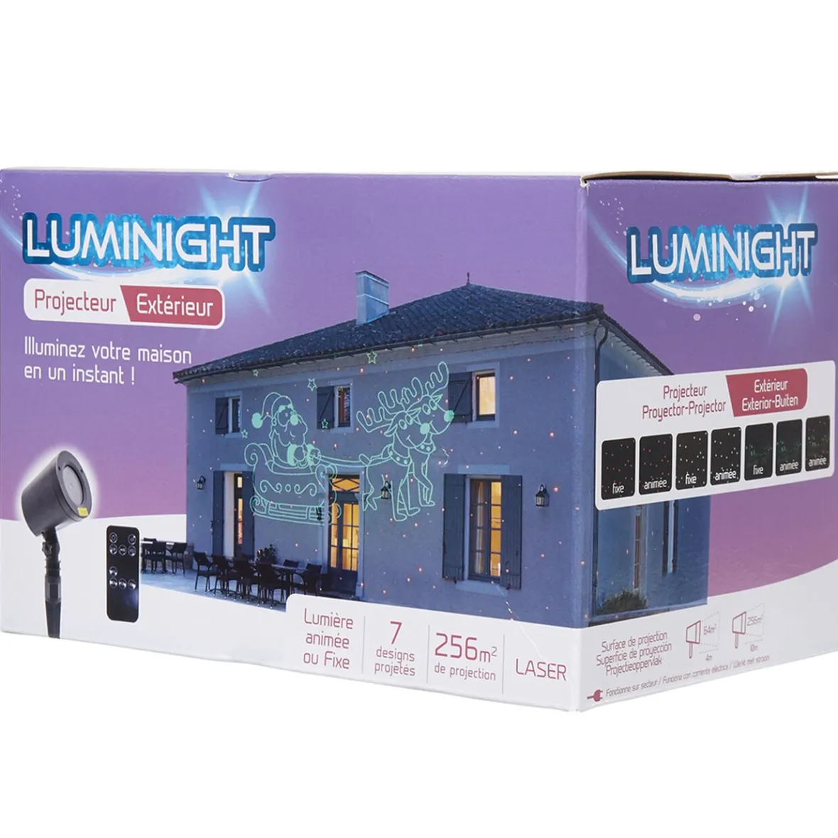 Projecteur laser animé ou fixe motifs Père Noël et points-Gifi Clearance