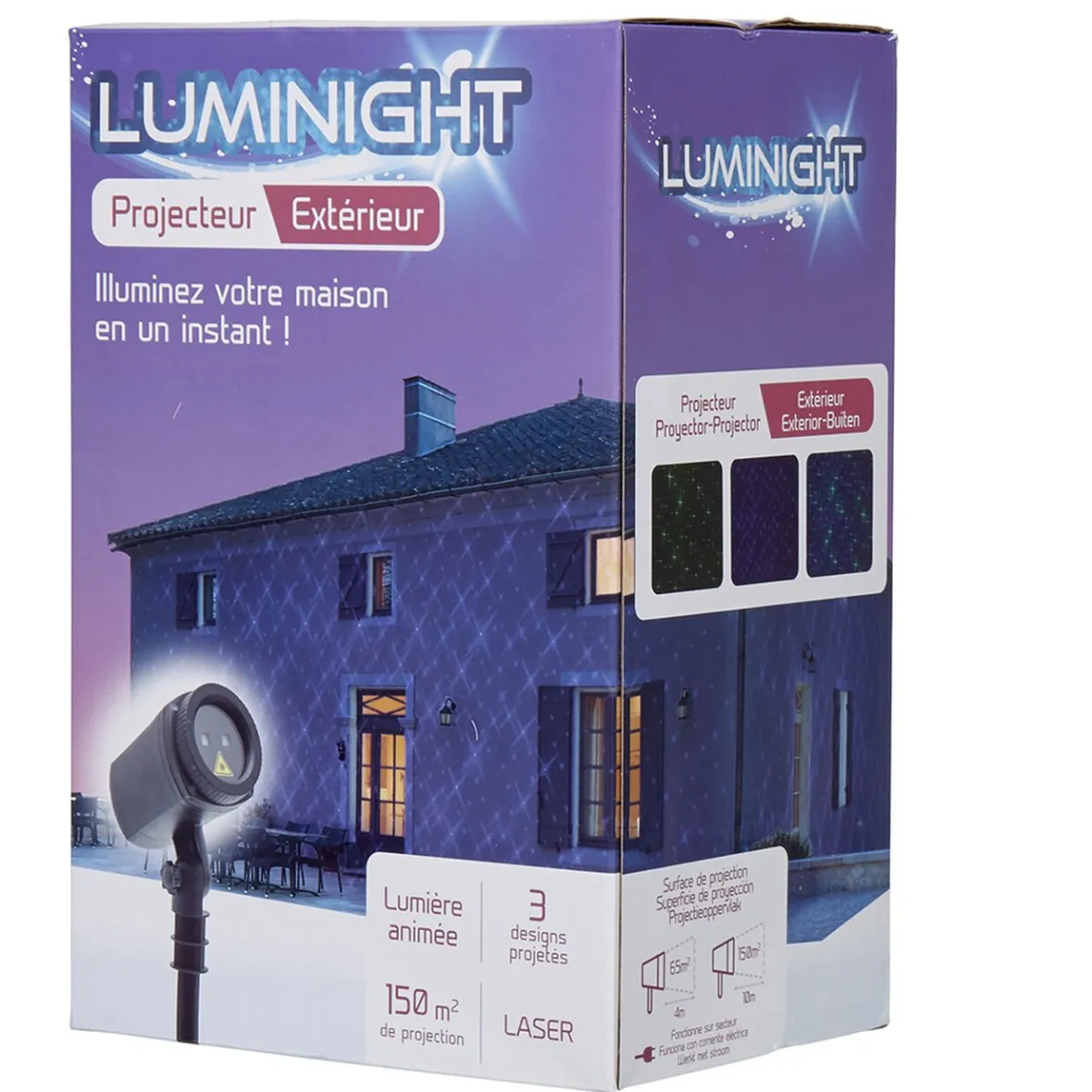 Projecteur laser bleu vert animé fixe étoiles scintillantes-Gifi Best