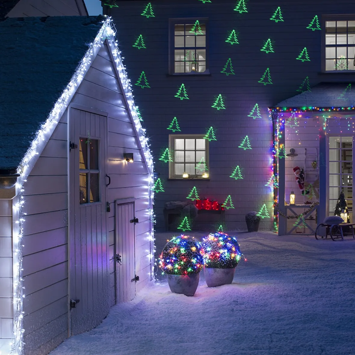 Projecteur lazer 15 designs multicolores Noël flocons-Gifi New