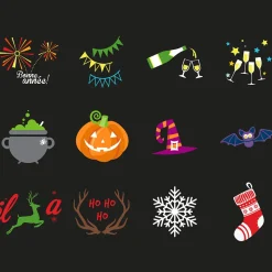 Projecteur LED animé 3 fêtes Halloween Noël et nouvel an-Gifi Best