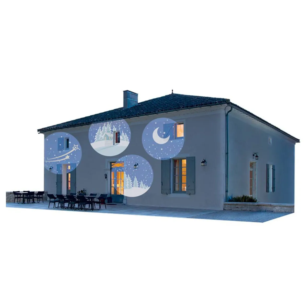 Projecteur LED solaire animé motif hiver-Gifi Sale