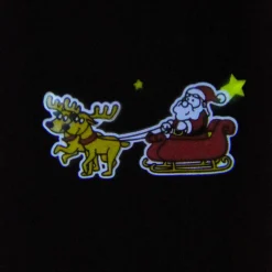 Projecteur musical père Noël animé intérieur 3 LED-Gifi