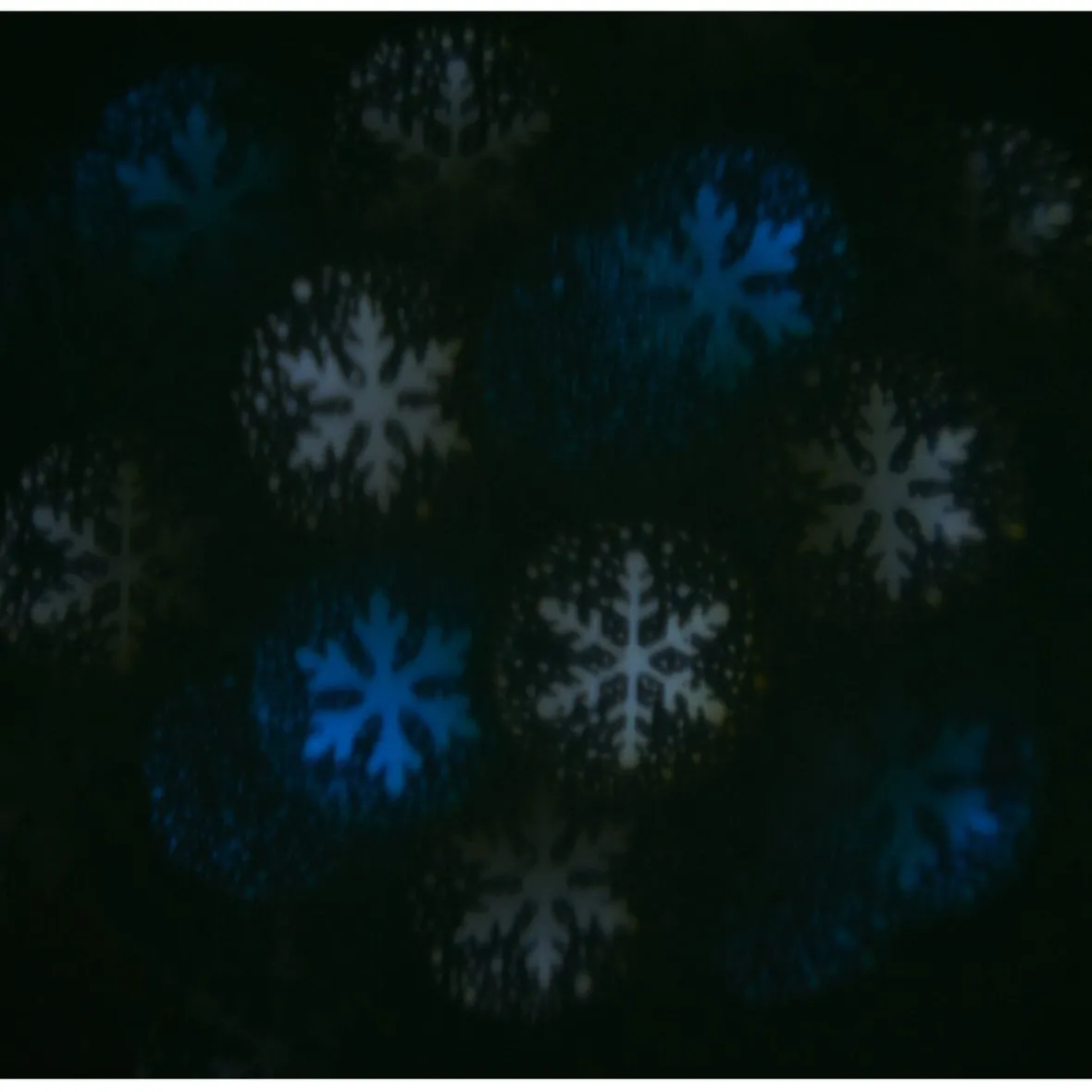 Projecteur Solaire motif flocon de neige LED Animé bleu blanc-Gifi Outlet