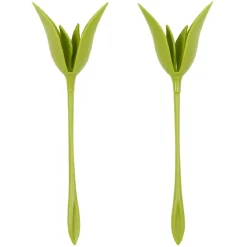 Présentoir serviette papier forme tige verte fleur-Gifi