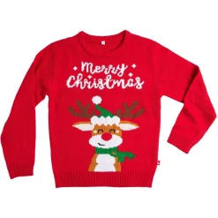 Pull Noël enfant renne Merry Christmas 6/8ans-Gifi Outlet