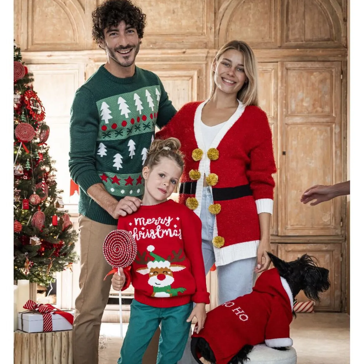 Pull Noël enfant renne Merry Christmas 6/8ans-Gifi Outlet