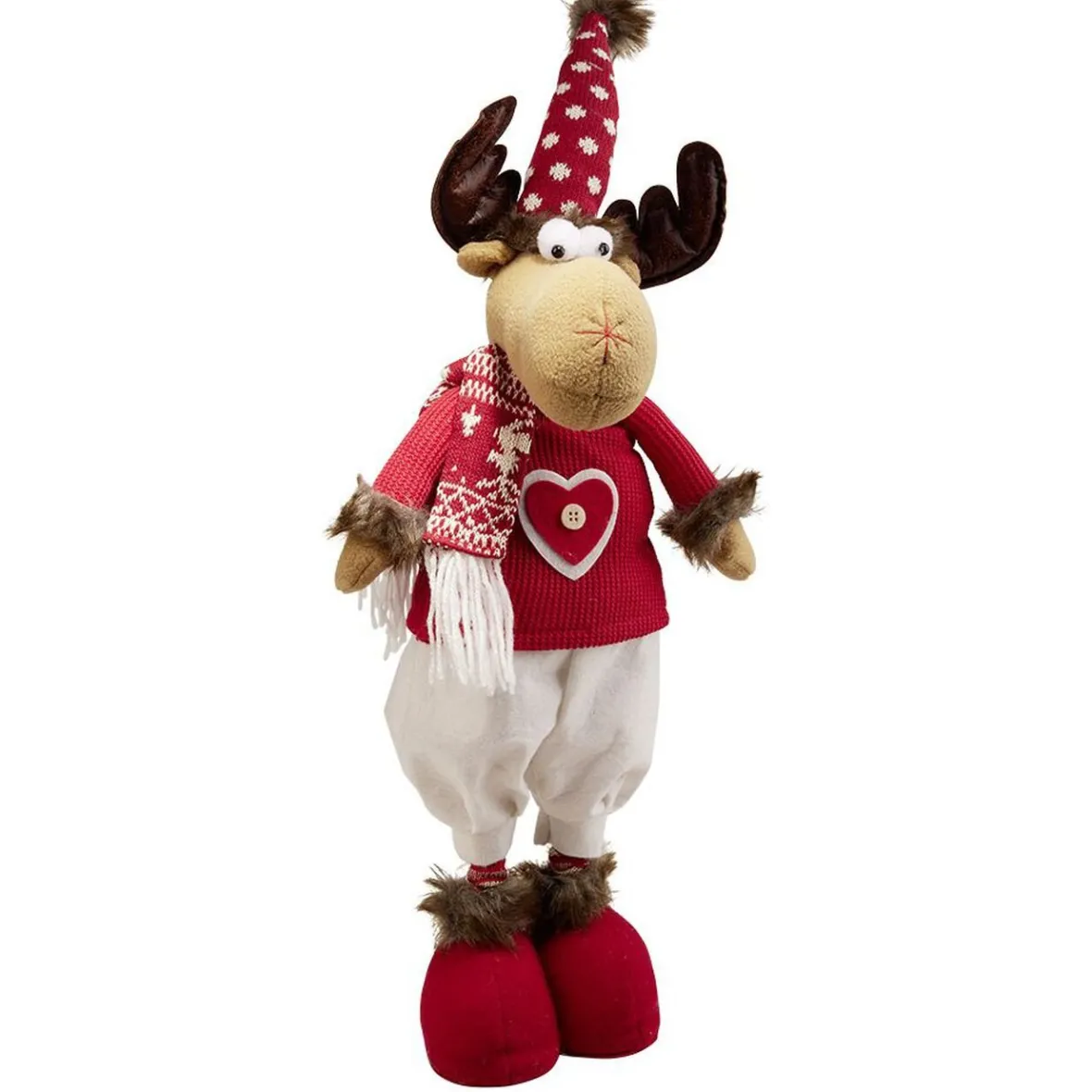 Renne de NoëL extensible rouge H80 cm-Gifi New