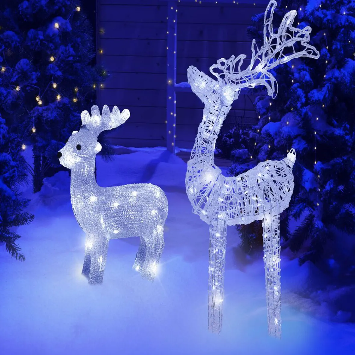 Renne de Noël lumineux blanc froid 30 led-Gifi Outlet