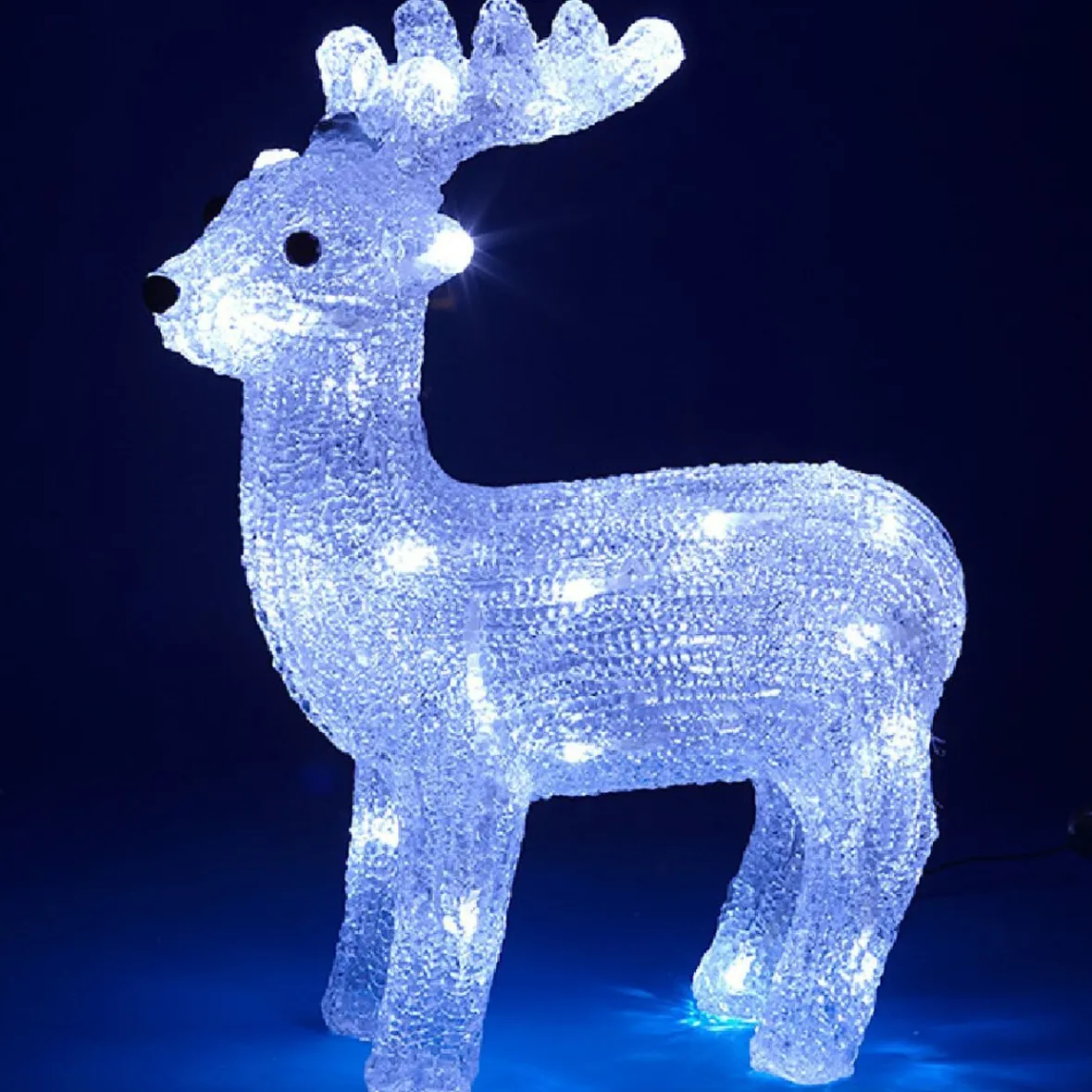 Renne de Noël lumineux blanc froid 30 led-Gifi Outlet