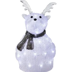 Renne lumineux acrylique H33cm 40 LED blanc froid-Gifi New