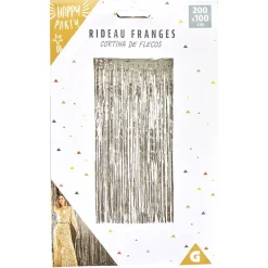 Rideau à franges argenté ou doré-Gifi