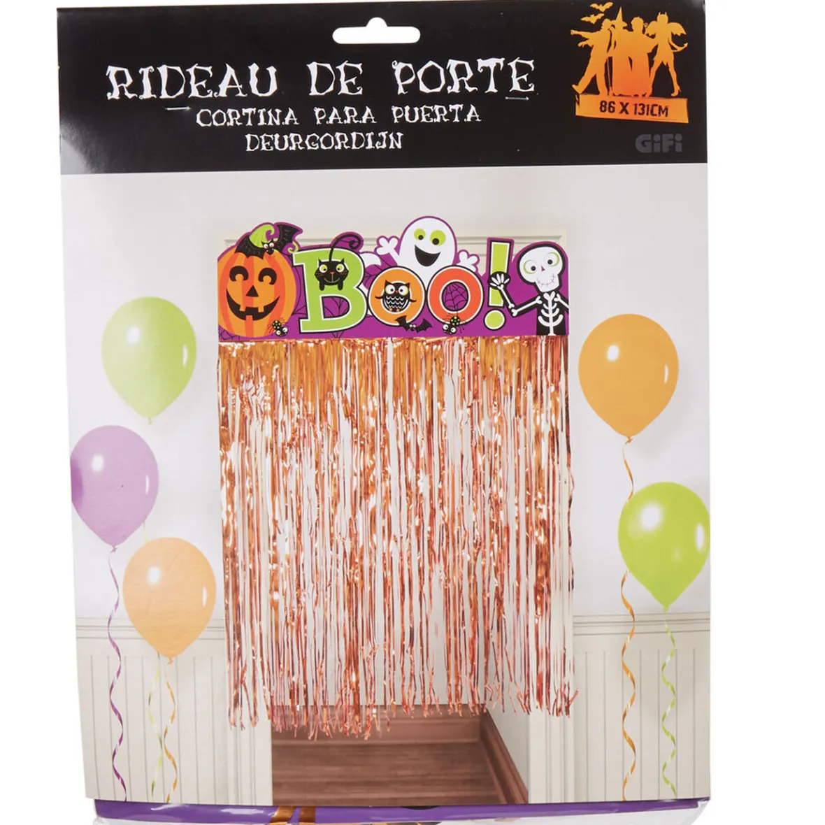 Rideau décoration de porte Halloween multicolore-Gifi Hot