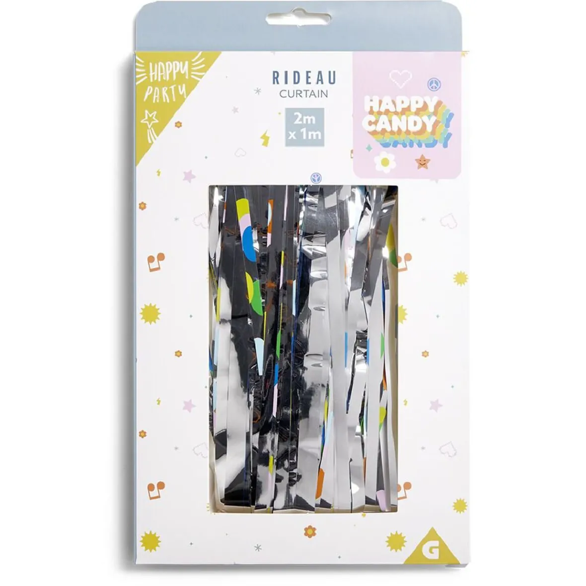 Rideau de porte anniversaire aluminium thème candy 1x2m-Gifi Best