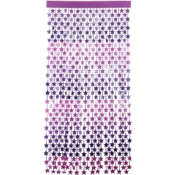 Rideau de porte étoile 200x100cm violet-Gifi Discount